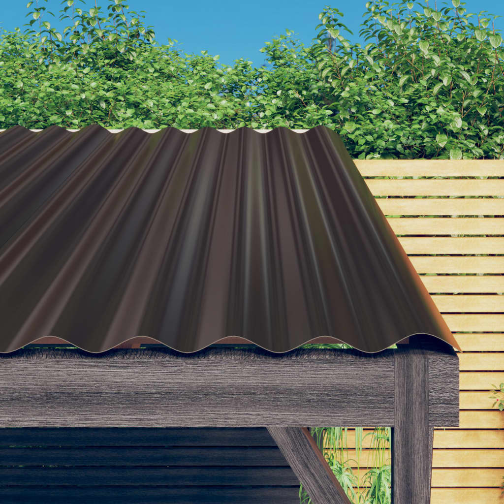 vidaXL Roof Panels 12 pcs 60x36 cm Galvanized Steel Green