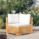 vidaXL Banquette de jardin avec terrasse en bois massif et crème colorée