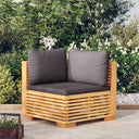 vidaXL Banquette de jardin avec terrasse en bois massif et crème colorée