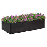 vidaXL Plantenbak 80x80x40 cm poly rattan zwart