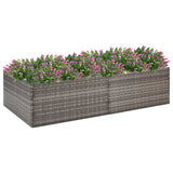 vidaXL Plantenbak 80x80x40 cm poly rattan zwart