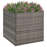 vidaXL Plantenbak 80x80x40 cm poly rattan zwart