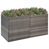 vidaXL Plantenbak 80x80x40 cm poly rattan zwart