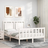 vidaXL Bedframe met hoofdbord massief hout zwart