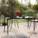 vidaXL Tuintafel 200x100x74 cm staal en glas zwart
