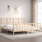vidaXL Bed Frame with Headboard Solid Wood
