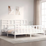 vidaXL Bed Frame with Headboard Solid Wood