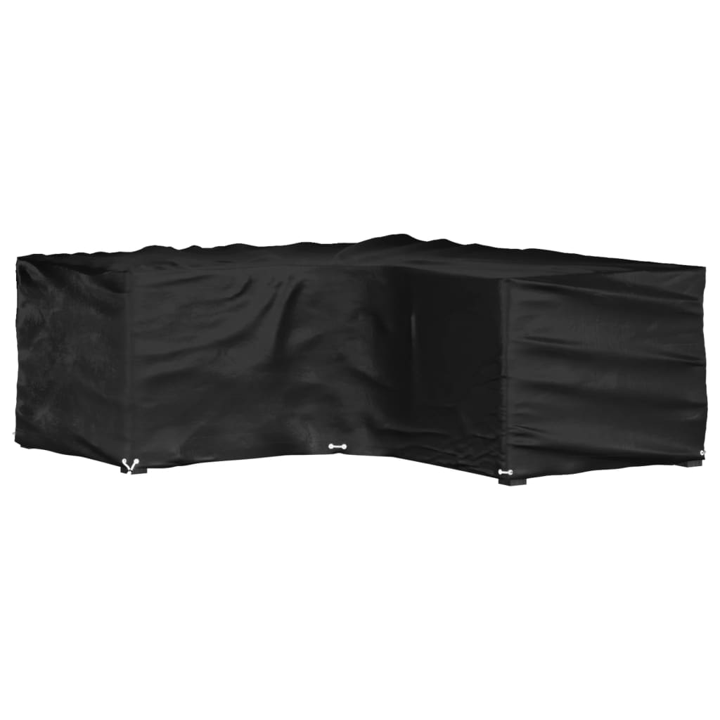 vidaXL Tuinmeubelhoezen 2 st L-vormig 12 oogjes 250x250x90 cm