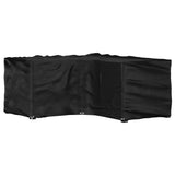 vidaXL Tuinmeubelhoezen 2 st L-vormig 12 oogjes 250x250x90 cm