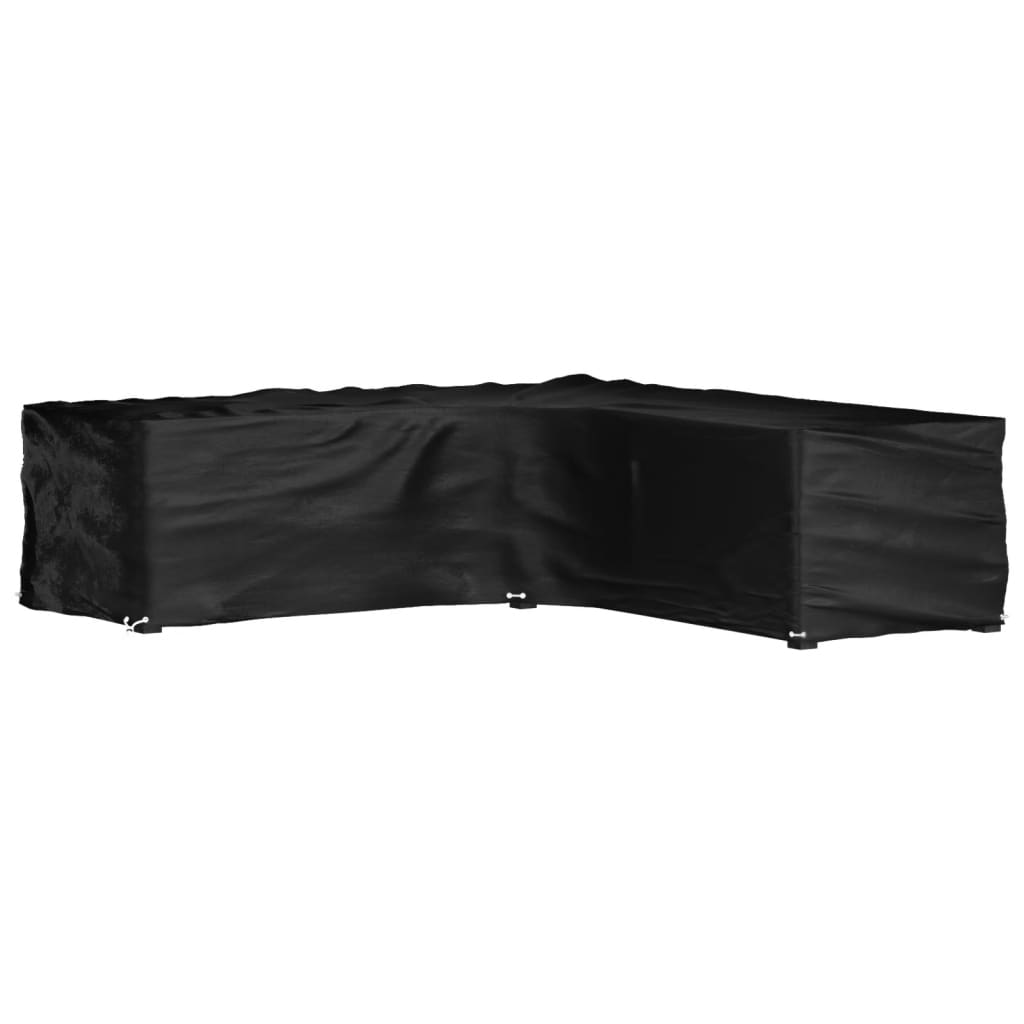 vidaXL Tuinmeubelhoezen 2 st L-vormig 12 oogjes 250x250x90 cm