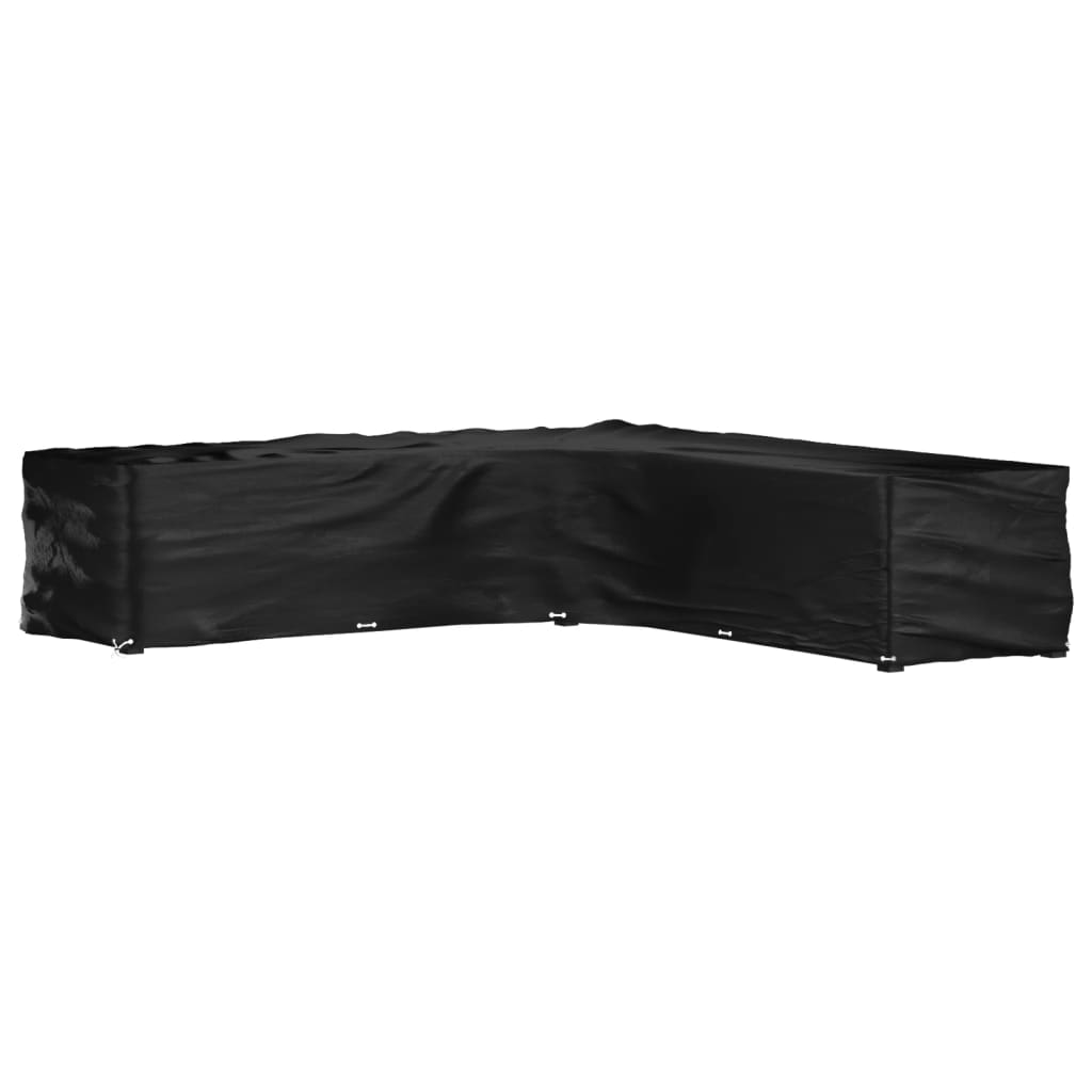vidaXL Tuinmeubelhoezen 2 st L-vormig 12 oogjes 250x250x90 cm