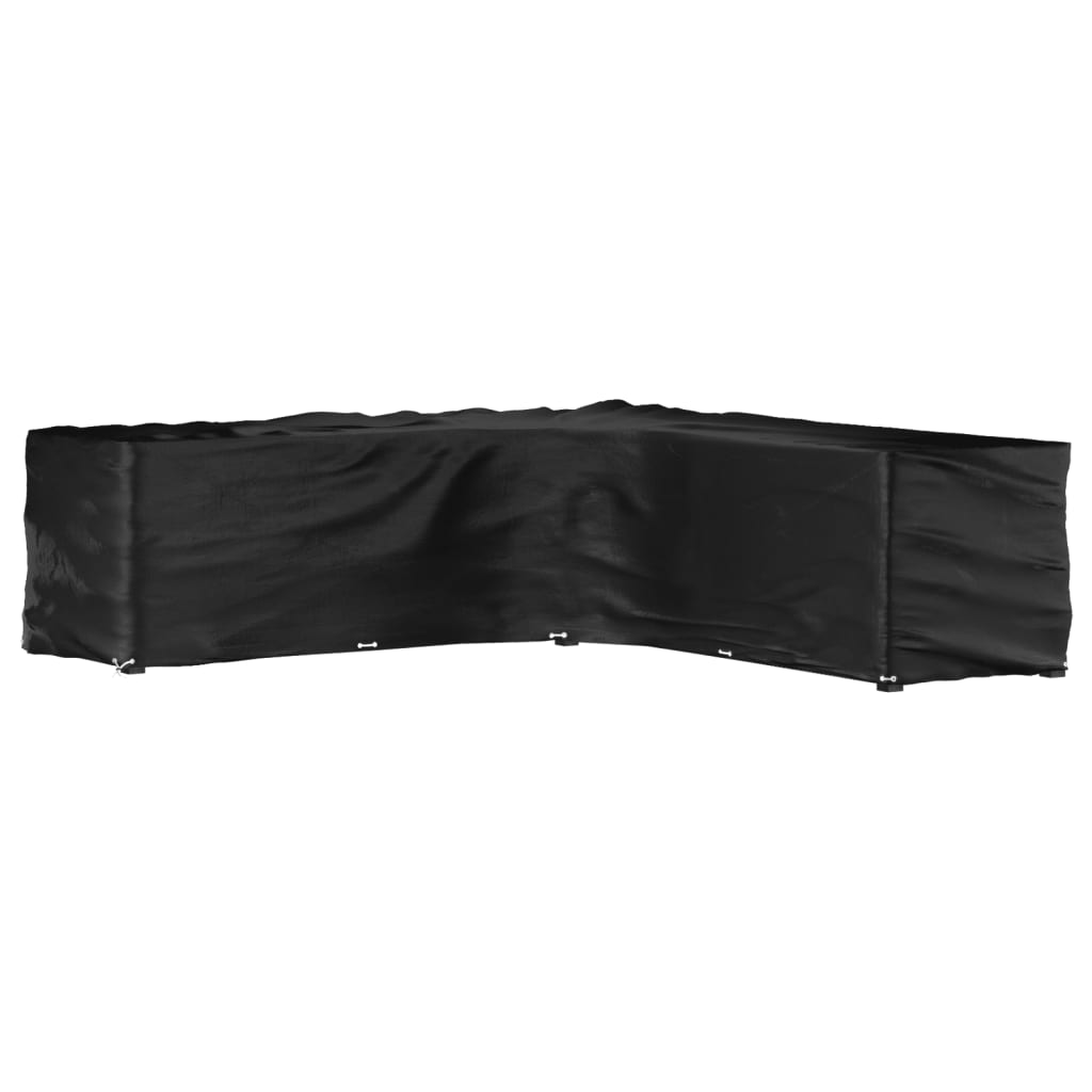vidaXL Tuinmeubelhoezen 2 st L-vormig 12 oogjes 250x250x90 cm