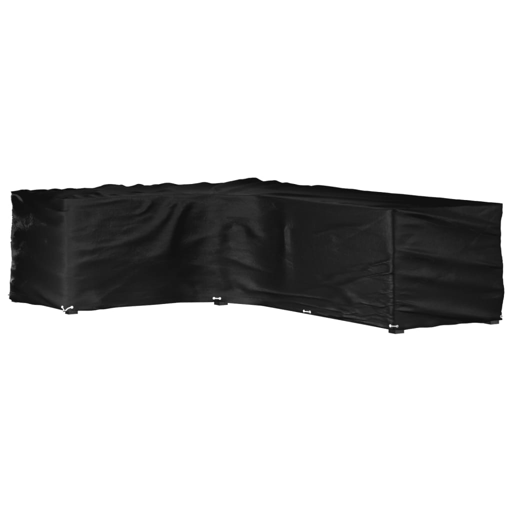 vidaXL Tuinmeubelhoezen 2 st L-vormig 12 oogjes 250x250x90 cm
