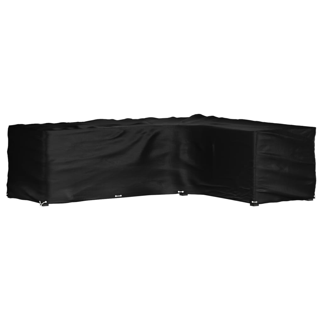 vidaXL Tuinmeubelhoezen 2 st L-vormig 12 oogjes 250x250x90 cm