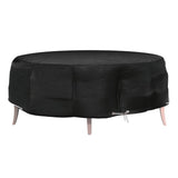 vidaXL Tuinmeubelhoezen voor loungebed 2 st 8 oogjes rond Ø188x50 cm