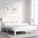 vidaXL Bed Frame with Headboard Solid Wood