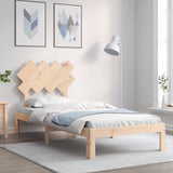 vidaXL Bed Frame with Headboard Solid Wood