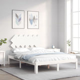 vidaXL Bed Frame with Headboard Solid Wood