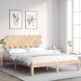 vidaXL Bed Frame with Headboard Solid Wood