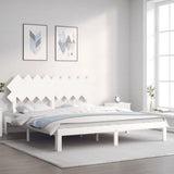 vidaXL Bed Frame with Headboard Solid Wood