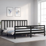 vidaXL Bed Frame with Headboard Solid Wood