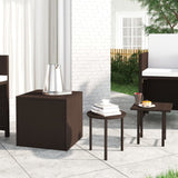 vidaXL Bijzettafels 3 st poly rattan zwart