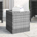 vidaXL Bijzettafel 40x37x40,5 cm poly rotin et gris verre gris