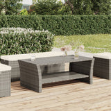 vidaXL Salontafel 100x50x40 cm poly rattan zwart