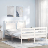 vidaXL Bed Frame with Headboard Solid Wood