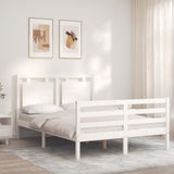 vidaXL Bed Frame with Headboard Solid Wood