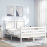 vidaXL Bed Frame with Headboard Solid Wood