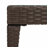 vidaXL Bijzettafel 50x50x38 cm poly rattan en gehard glas zwart