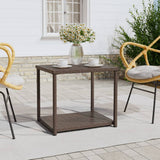 vidaXL Bijzettafel 55x45x49 cm poly rattan zwart