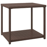 vidaXL Bijzettafel 55x45x49 cm poly rattan zwart