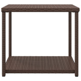 vidaXL Bijzettafel 55x45x49 cm poly rattan zwart