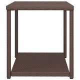 vidaXL Bijzettafel 55x45x49 cm poly rattan zwart