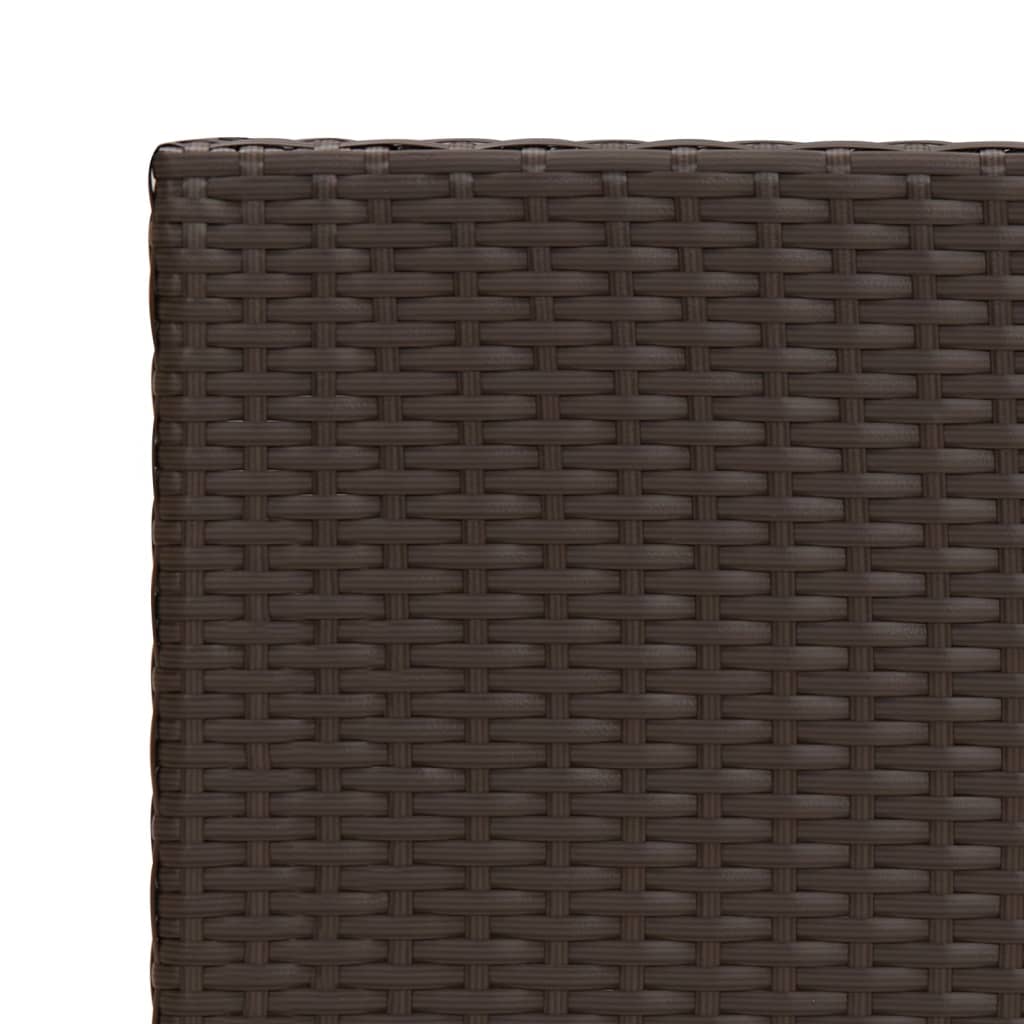 vidaXL Bijzettafel 55x45x49 cm poly rattan zwart