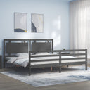 vidaXL Bedframe met hoofdbord massief hout
