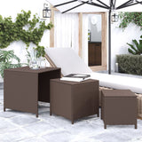 vidaXL Tafeltjesset 3 st poly rattan zwart