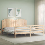 vidaXL Bed Frame with Headboard Solid Wood