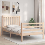 vidaXL Bed Frame with Headboard Solid Wood