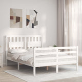 vidaXL Bed Frame with Headboard Solid Wood