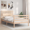 vidaXL Bed Frame with Headboard Solid Wood