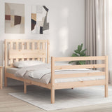 vidaXL Bed Frame with Headboard Solid Wood
