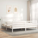 vidaXL Bed Frame with Headboard Solid Wood
