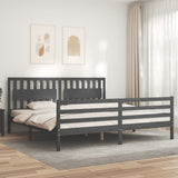 vidaXL Bed Frame with Headboard Solid Wood