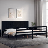 vidaXL Bed Frame with Headboard Solid Wood