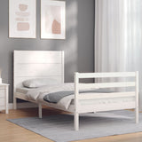 vidaXL Cadre de lit avec sabot de lit massif 100x200 cm