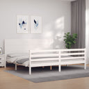 vidaXL Cadre de lit avec sabot de lit massif 100x200 cm