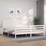vidaXL Cadre de lit avec sabot de lit massif 100x200 cm